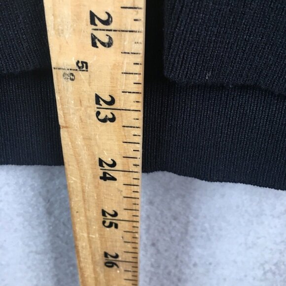 Vintage IB Diffusion Sweater Woemsn Small Black Cardigan Gray Rosettes Artsy - Picture 7 of 16